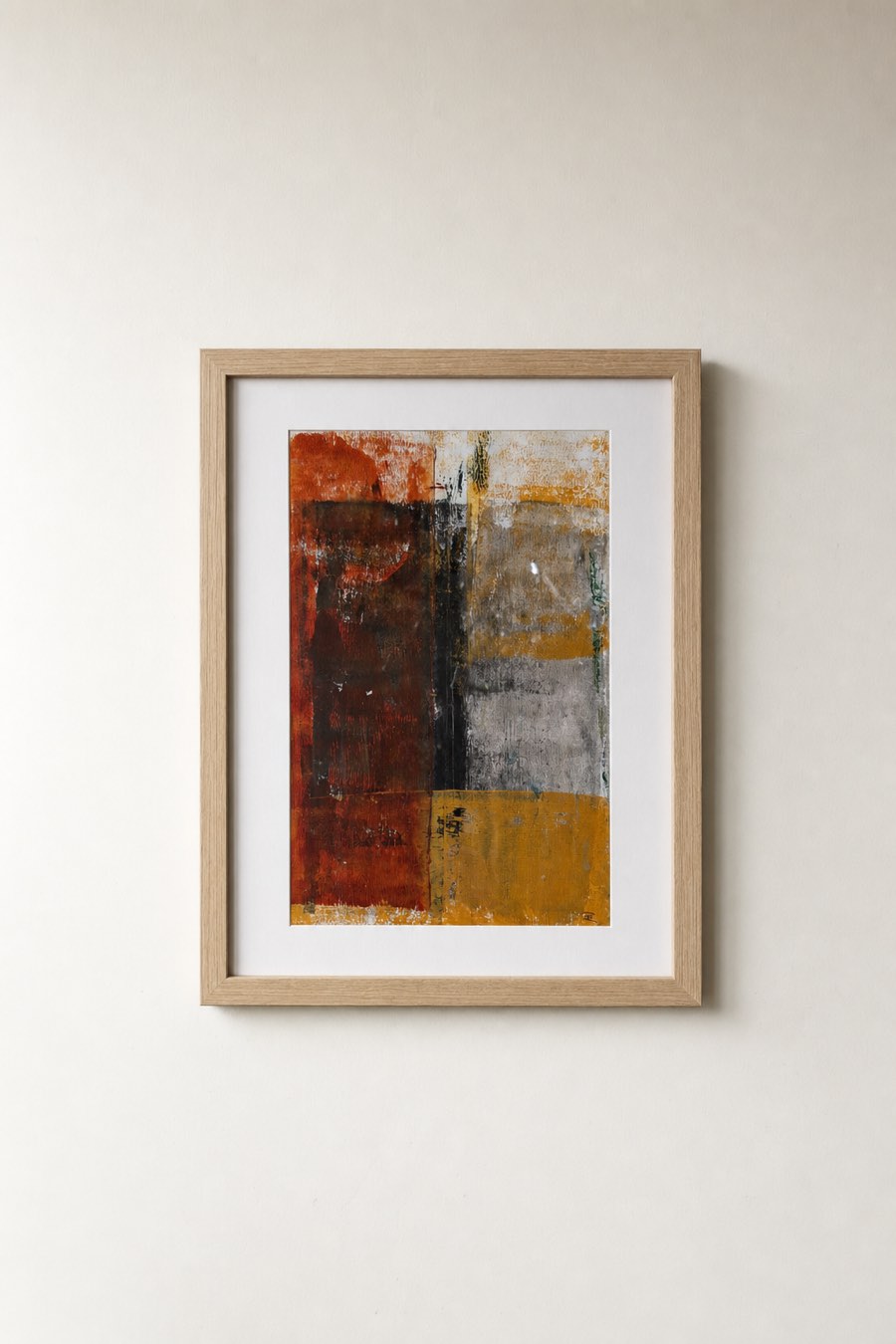 Aarde, Mixed media on paper, set of two, Els Schram