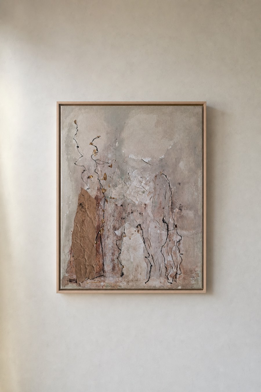 Schikking, Mixed media on linen, Els Schram