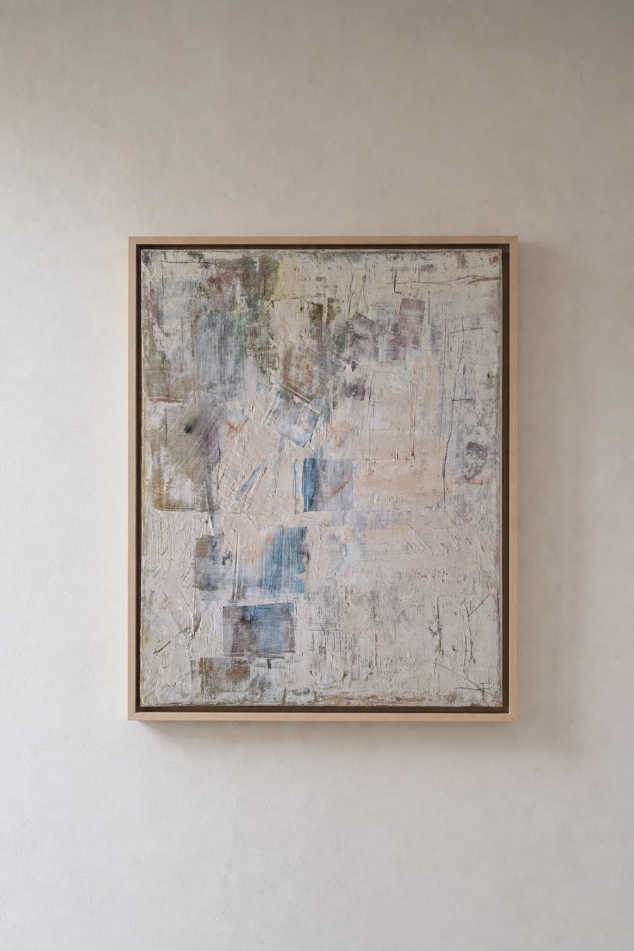 Stil water, Acryll en stuco paste op linnen, Els Schram