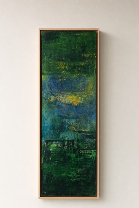 Naaldbos, Acryl op linnen, Els Schram