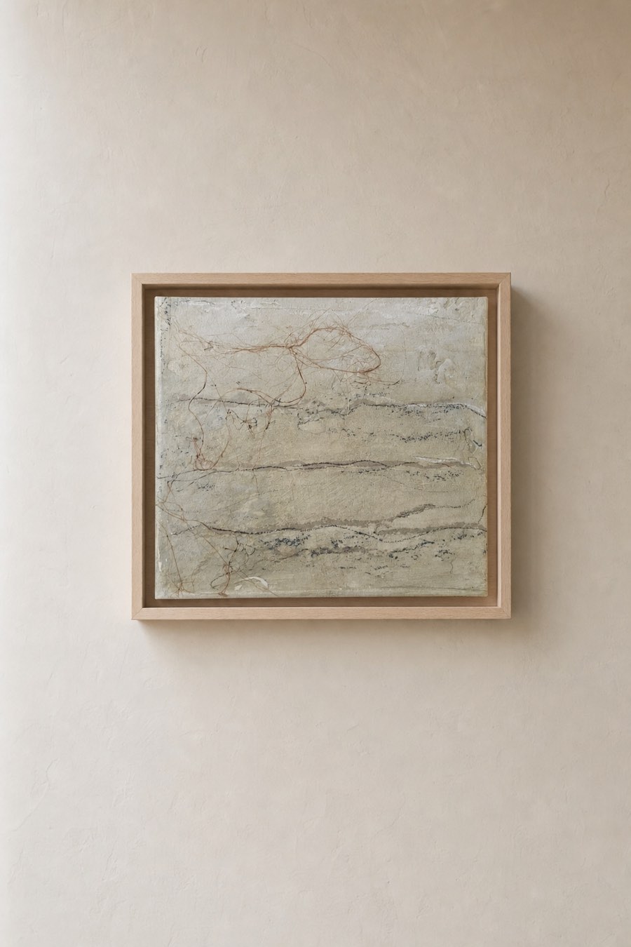 Verweerd I, Linen, plaster paste, acrylic and flax, Els Schram