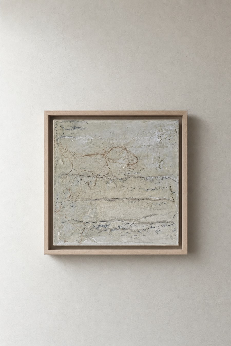 Verweerd II, Linen, plaster paste, acrylic and flax, Els Schram