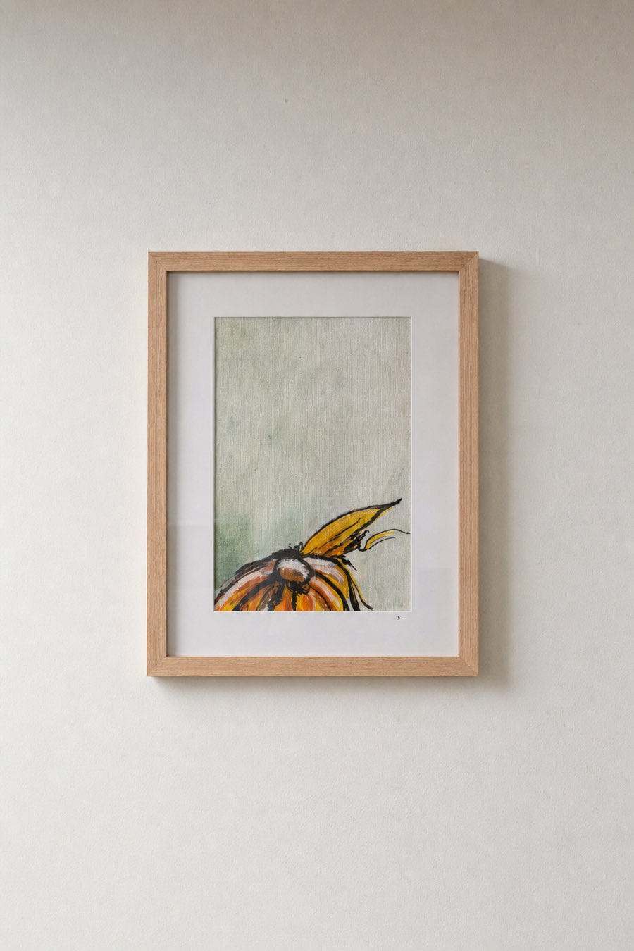 Zonnebloemen IV, Linen, acrylic and ink, Els Schram