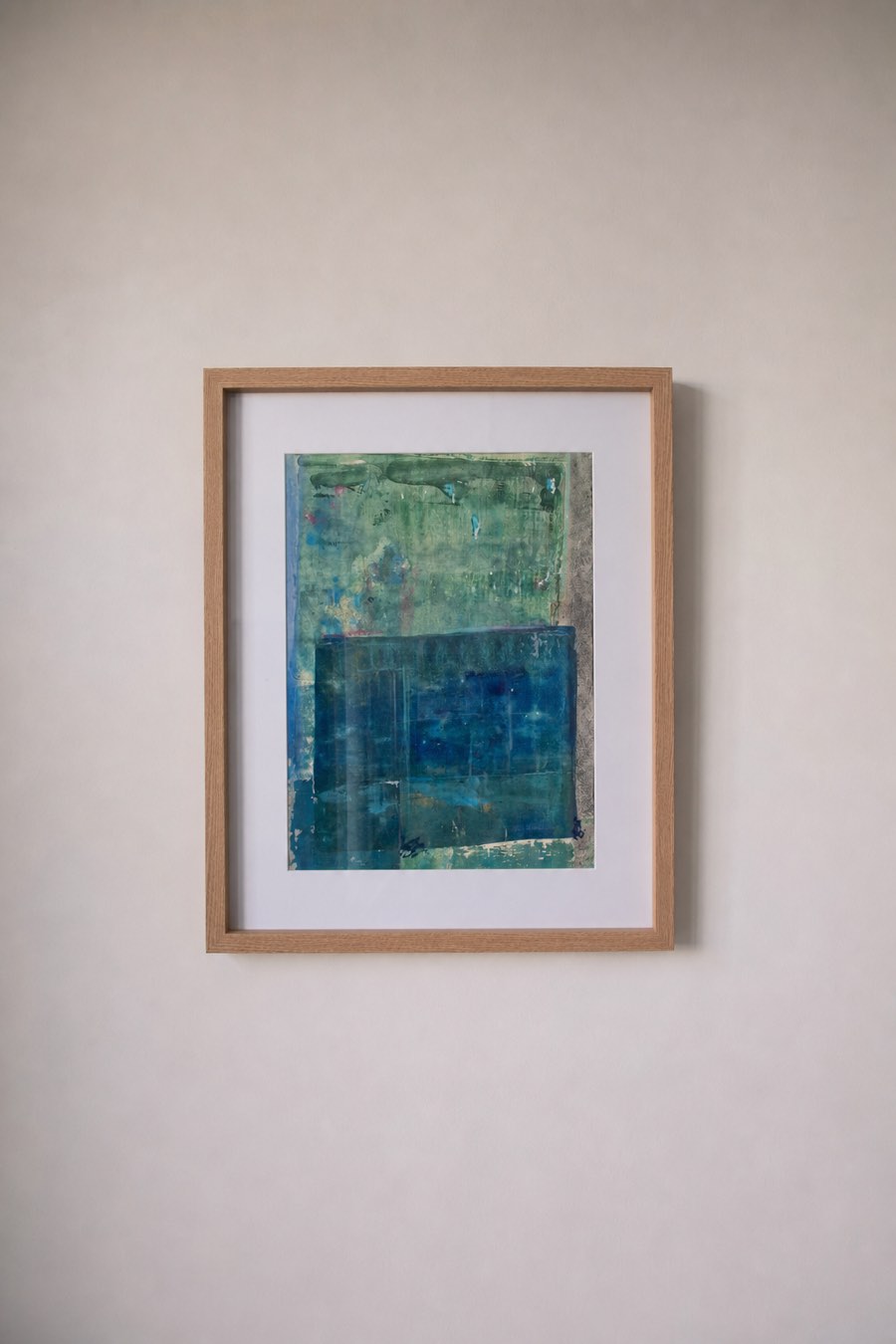 Sluis, Monoprint with acrylic, Els Schram